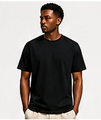 Basic Crew Neck Tee in Black