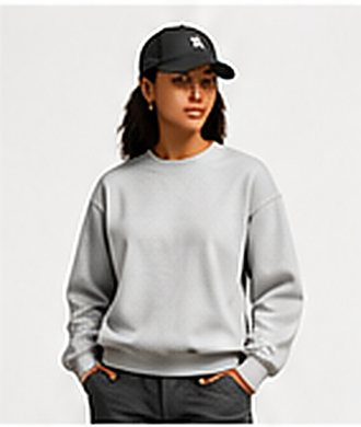 Relaxed Fit Sweatshirt in Heather Grey