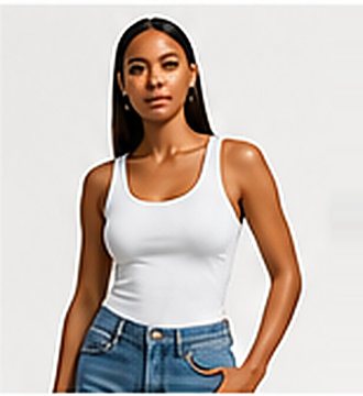 Ribbed Tank Top in Pewter